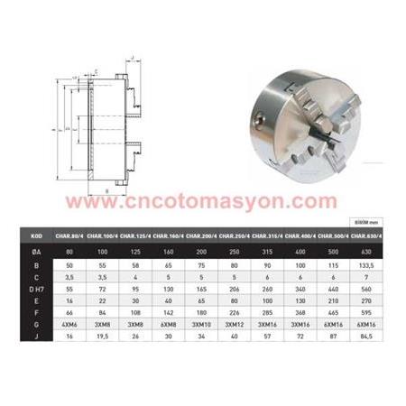 80 mm x 4 ayak Torna Aynası K12-80 SAN OU